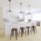 Merrick Lane Brooklyn 24 Inch Tall Stackable Metal Bar Counter Stool With Textured Elm Wood Seat In Set Of 4